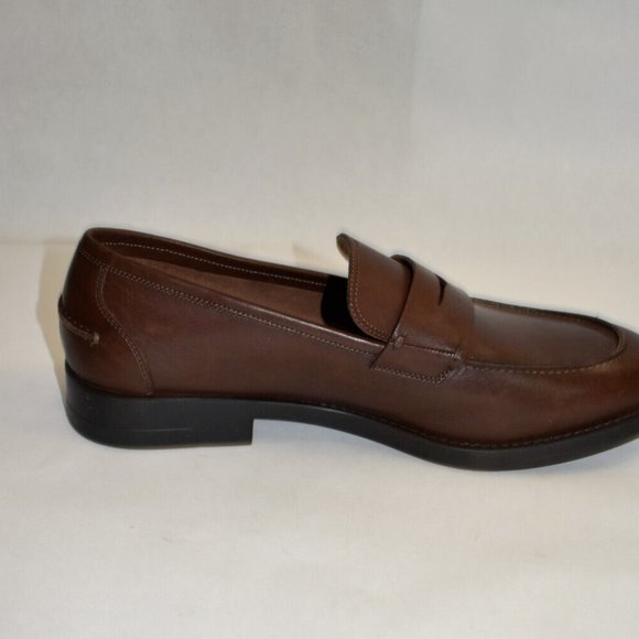 New! Salvatore Ferragamo Ayden Leather Penny Loafers Chocolate Brown Size 9 EEE main image 5